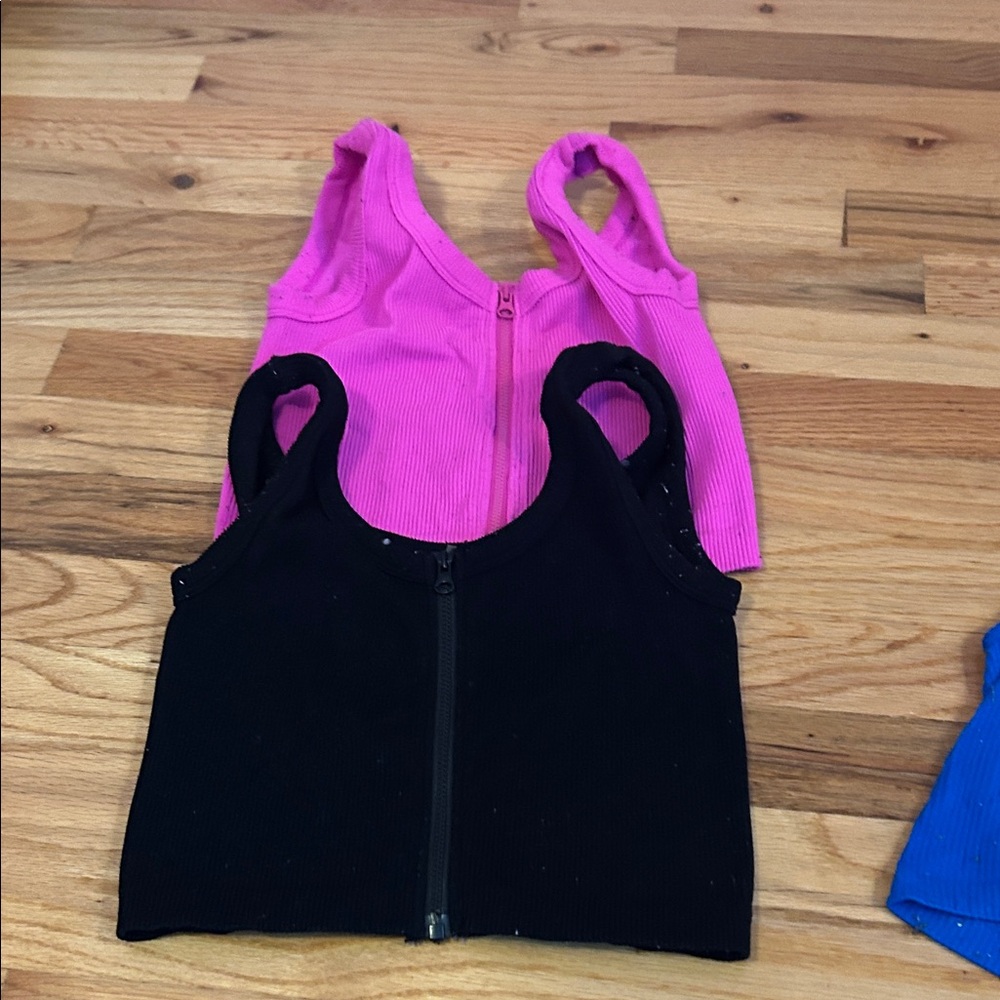 Kids Tank Top Set - Black and Pink